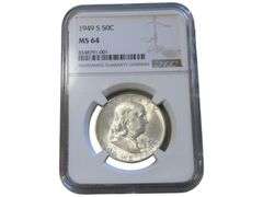 1949-S Franklin Half Dollar MS 64 NGC Graded