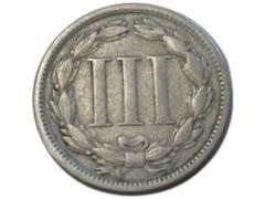 1865 United States Three-Cent