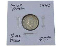 1943 Great Britain Three Pence