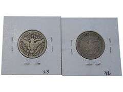 1914 & 1916 Barber Quarters - VG10 & F12 - Nice Details and Mint Mark Noted