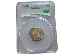 949-D NICKEL CAC MS 65 GEM