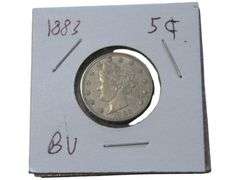 1883 Liberty Head Nickel, BU Condition, No Cents