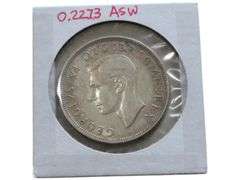 1940 HALF CROWN SILVER