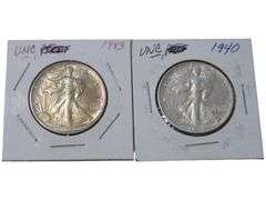 1940 & 1943 Walking Liberty Half Dollar s - Uncirculated