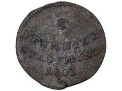 1803 German States 1 Pfennig  - Stad Munz