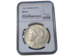 1921 Morgan Silver Dollar MS61 NGC Graded