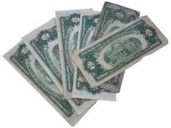 Collection of Vintage $2 Dollar Bills - Red Seal U.S. Notes