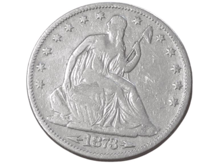 1873 Seated Liberty Silver Half