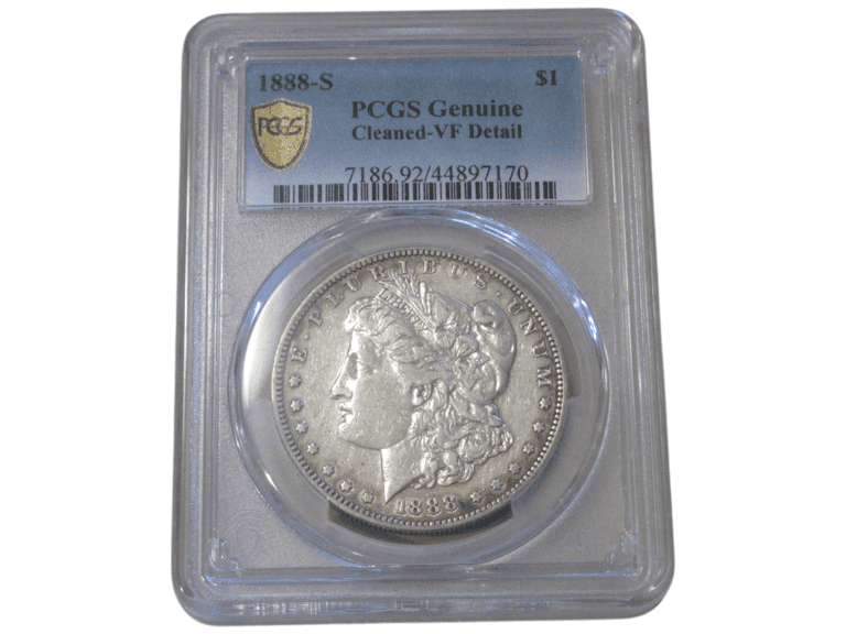1888-S Morgan Silver Dollar PCGS Genuine Cleaned-VF Detail