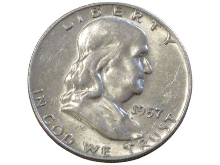 1957 D Franklin Half Dollar