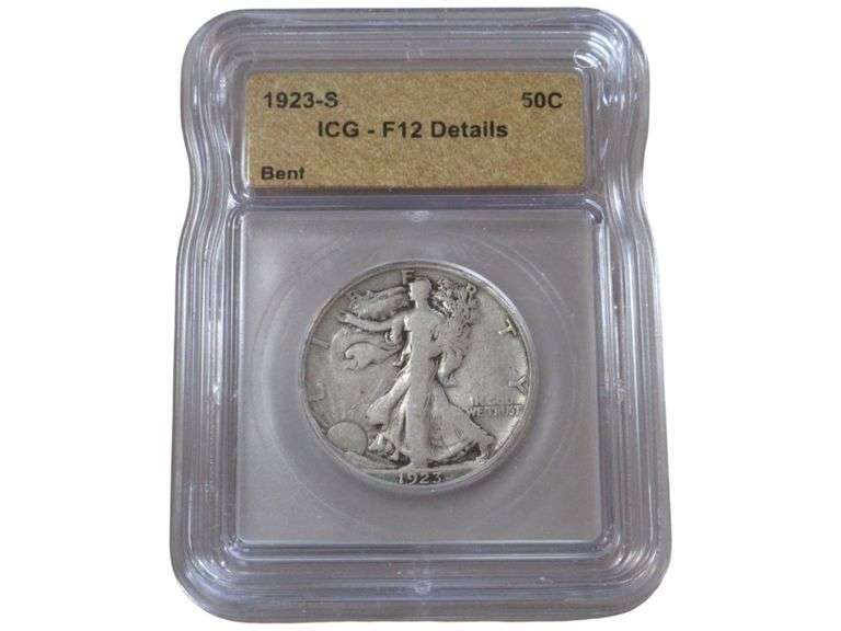 1923-S Walking Liberty Half Dollar ICG F12 Attractive