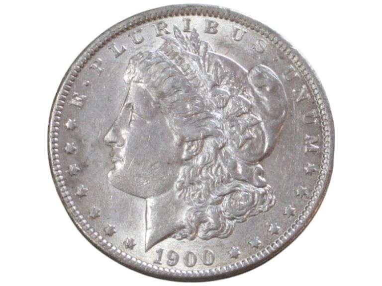 1900-O Morgan Silver Dollar About Uncirculated with Bold Eagle Design