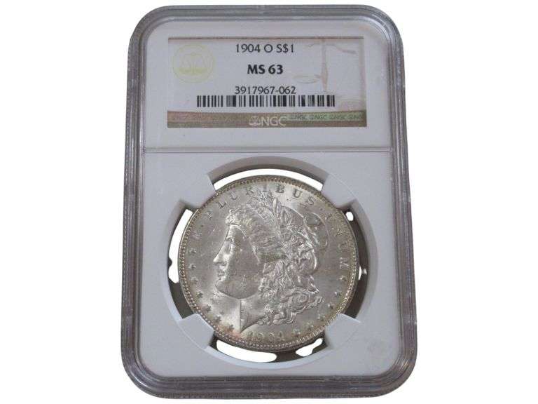 1904-O Morgan Silver Dollar MS63 NGC Holder