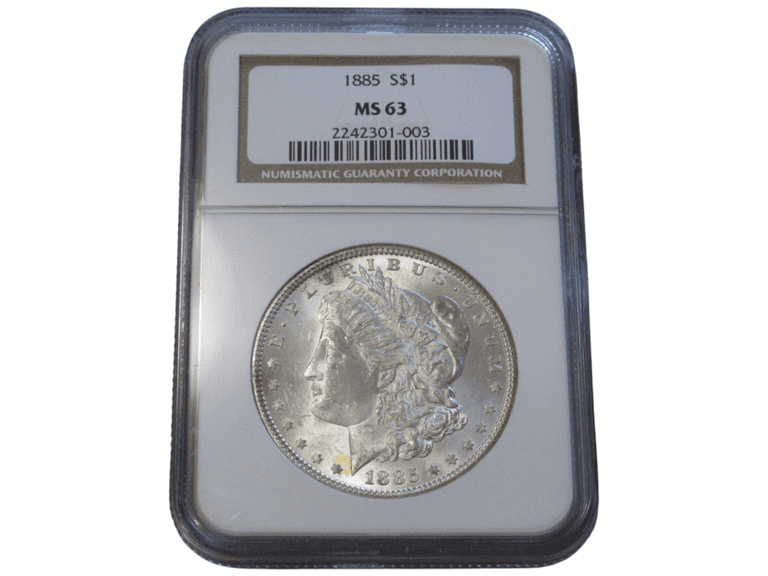 1885 Morgan Silver Dollar NGC MS 63