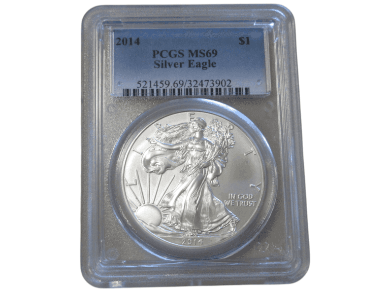 2014 Silver Eagle PCGS MS69 with Walking Liberty Design