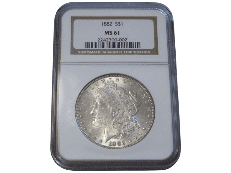 1882 Morgan Silver Dollar MS 61 NGC Slabbed