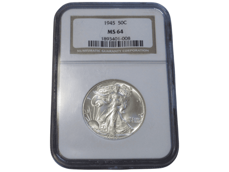 1945 Half Dollar MS 64 NGC Graded Walking Liberty