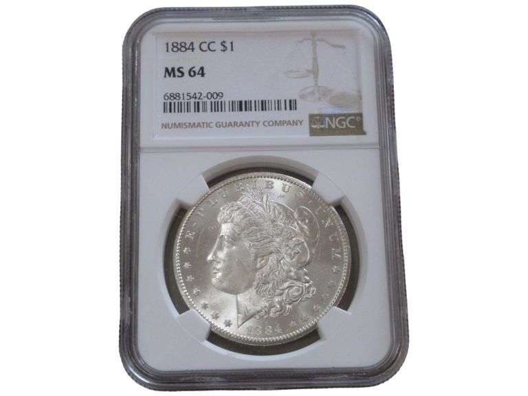 1884-CC Carson City Morgan Silver Dollar MS64 NGC Certification