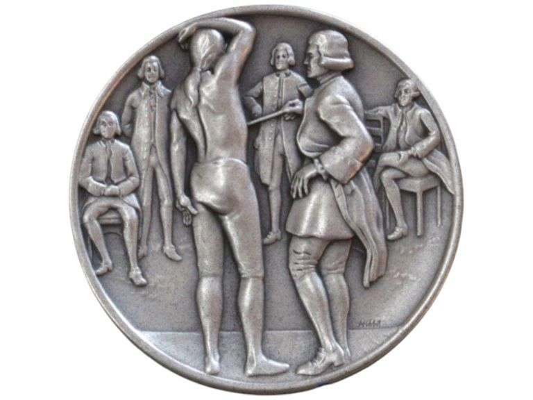 .999 Fine Silver 1.80 Ounce Medical School of Anatomy Medal in Silver, Anatomical Scene, Detailed Cr