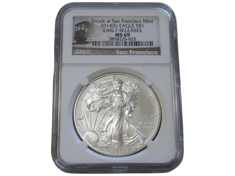 2014 American Silver Eagle MS69 Early Releases NGC Certified