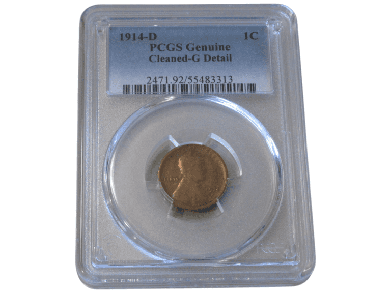 1914-D Lincoln Wheat Cent PCGS Genuine Cleaned G