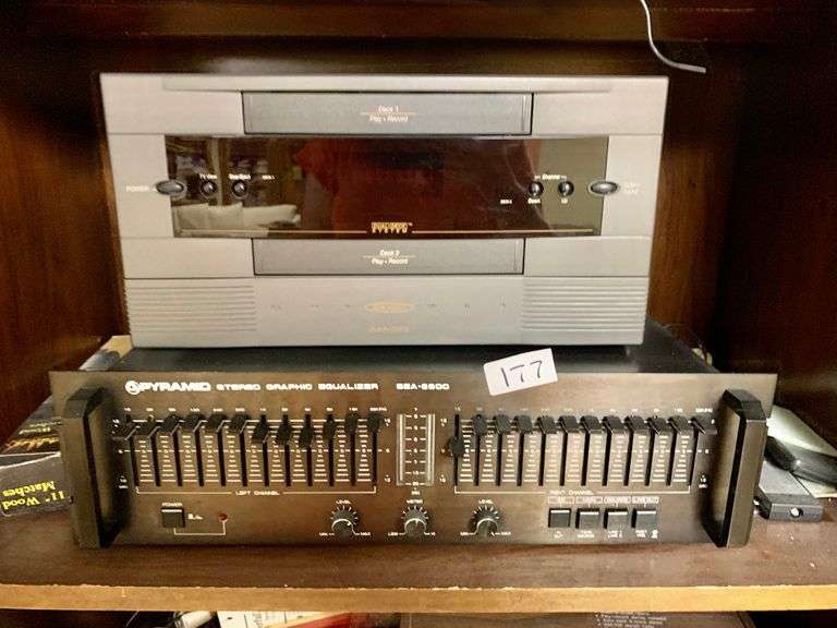 3 Piece Dual Deck VHS Player, Pyramid Stereo Graphic Equalizer and ...
