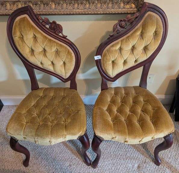 Pelham, Shell, and Leckie, Mid Century matching accent chairs, 40" tall(located in living room)