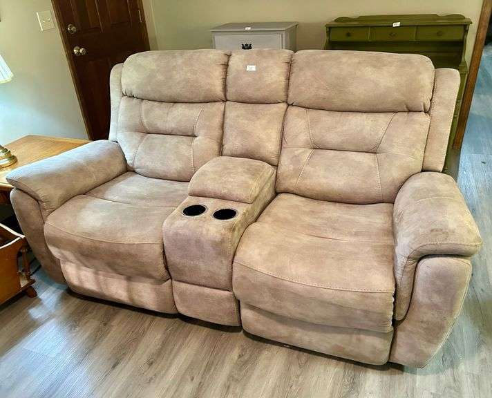 Love Seat Recliner 76” Length (Has Stains)(Located in Living Room)