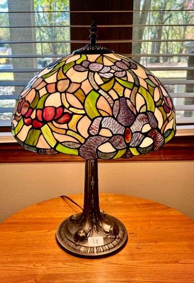 Tiffany-Style Table Lamp 22.5” Tall (Located in Living Room)