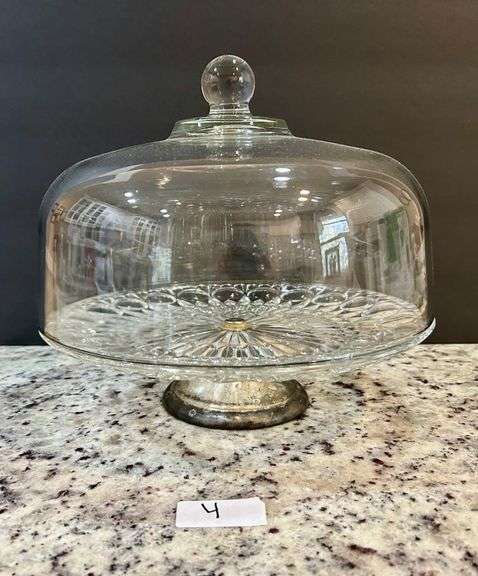 Glass Cake Stand (Located in Kitchen)