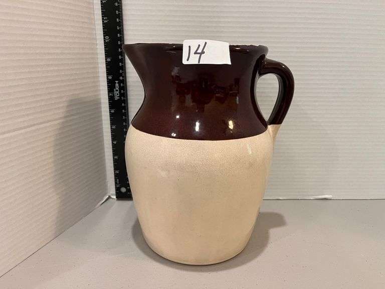 Two-Toned Pottery Pitcher