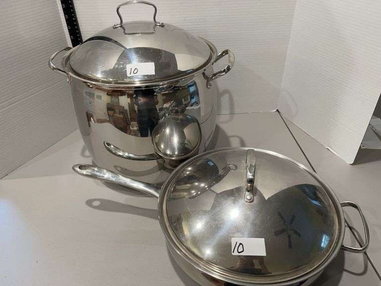 2pc BEGIQUE Gourmet 20qt Pot and Skillet 12.5in with lids (kitchen)