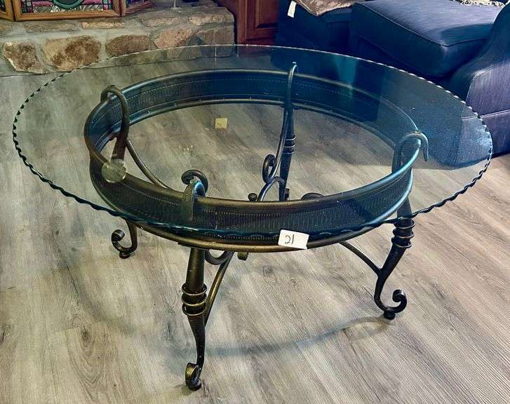 Glass Top Coffee Table 20 1/8”x40” (Located in Living Room)
