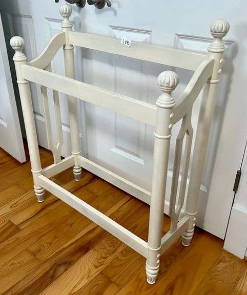 White Quilt Rack 35 7/8”x30” (Located in Blue Bedroom)