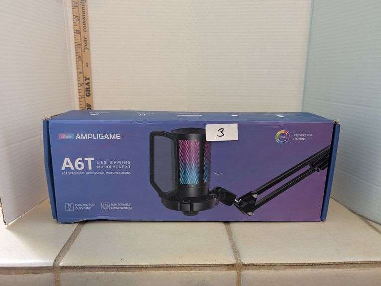 Fifine Ampligame A6T USB Gaming Microphone Kit (upstairs master)