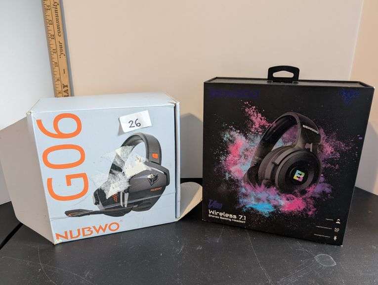 2 pc. Wireless gaming headsets (upstairs master bedroom)