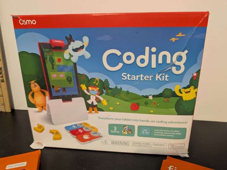 3 pc. Osmos coding starter kit, fire HD8 and HD10 cases (upstairs master bedroom)