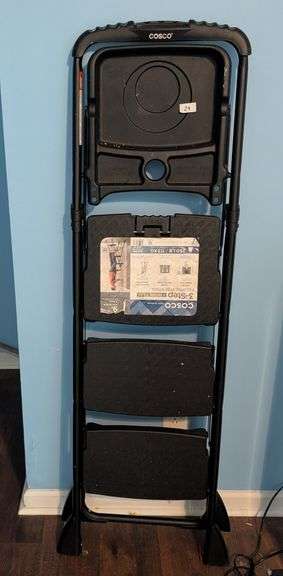 Cosco folding step stool plus work tray (upstairs master bedroom)