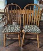 Dining room table, 6 chairs with seat cushions, no leaf 60" x 42" x 30" tall (upstairs dining room)