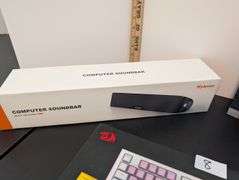 3 pc. Portable monitor, soundbar, and gaming keyboard (upstairs master bedroom)