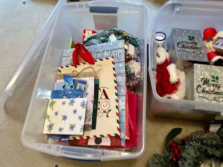 2pc Containers of Christmas Items (Located in Bedroom to the Right)