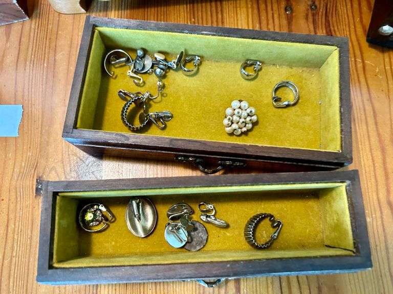 3pc Jewelry Boxes and Misc Jewelry