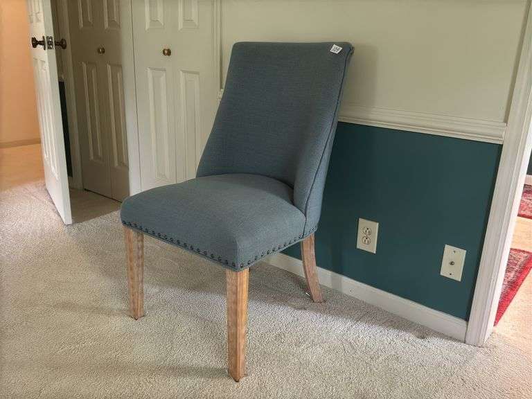 Upholstered chair, 38" tall (located in master bedroom)