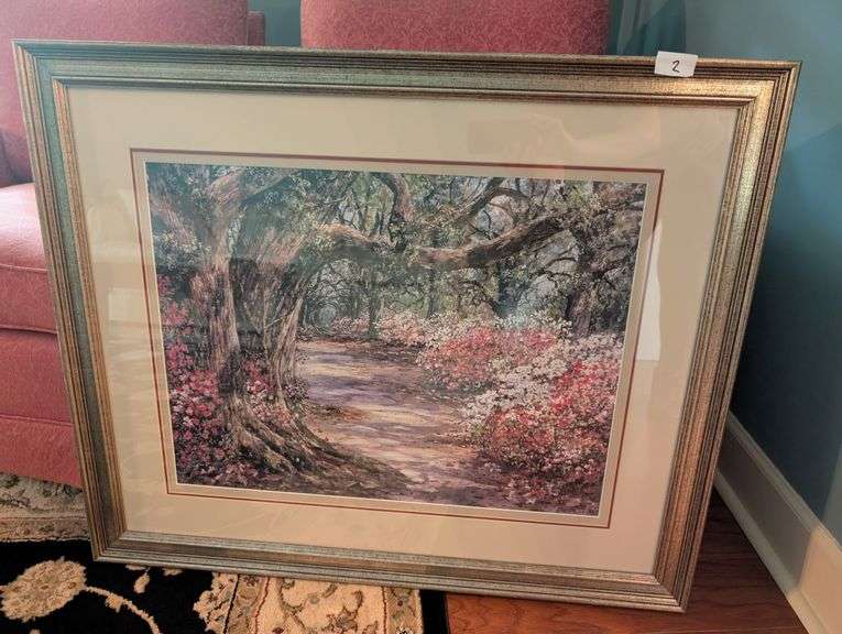 Sterling Everett "Glimpses of the Coast", framed, signed numbered art, 36"x30"tall(located in living