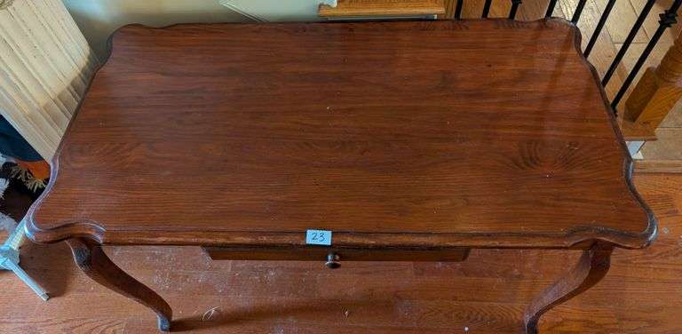 Writing desk with drawer, 47"x24"x30"tall(located in living room)