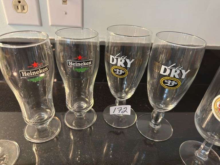 Promotional Pilsner glasses (located in kitchen)