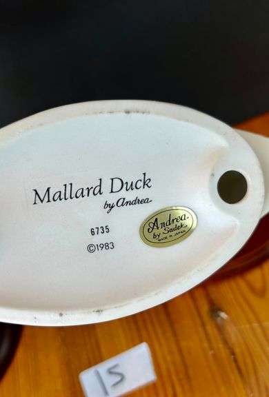 2pc Mallard Duck Andrea by Sadek & Giuseppe Armani "Ducks on a Pond" Porcelain Figurine (Located in 
