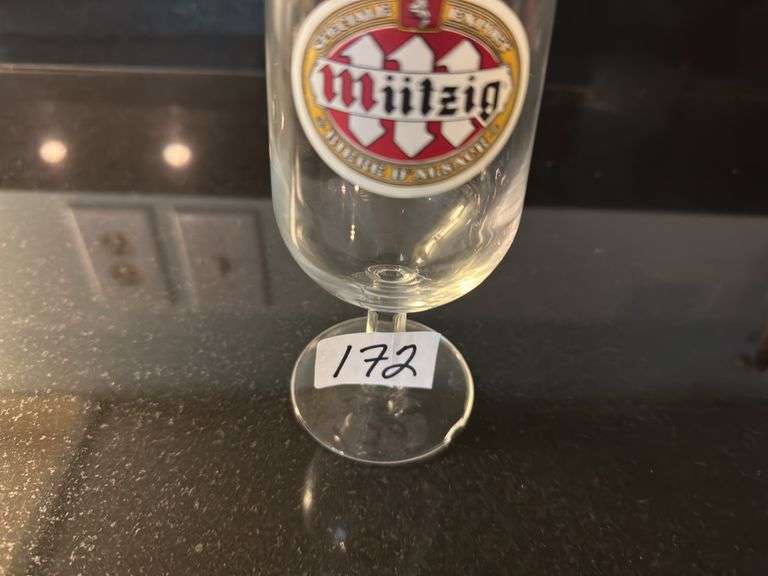 Promotional Pilsner glasses (located in kitchen)