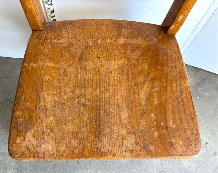 Wooden Chair, 29 3/3” Tall (Has Dings and Water Marks) (Located Garage)