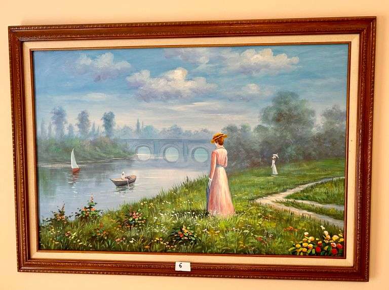 Framed Signed Art 29 1/4”x41 1/4” (Located in Bedroom to the Left)